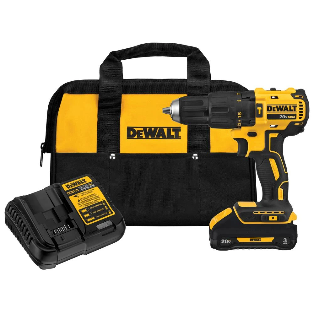 20-volt Max Cordless Compact Hammer Drill With Brushless Motor And 3.0ah Battery
