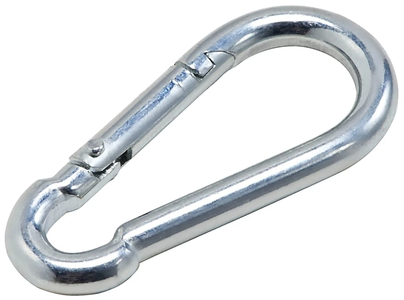 Safety Opening Interlocking Spring Snap, Zinc Plated, 0.25 Inch Diameter