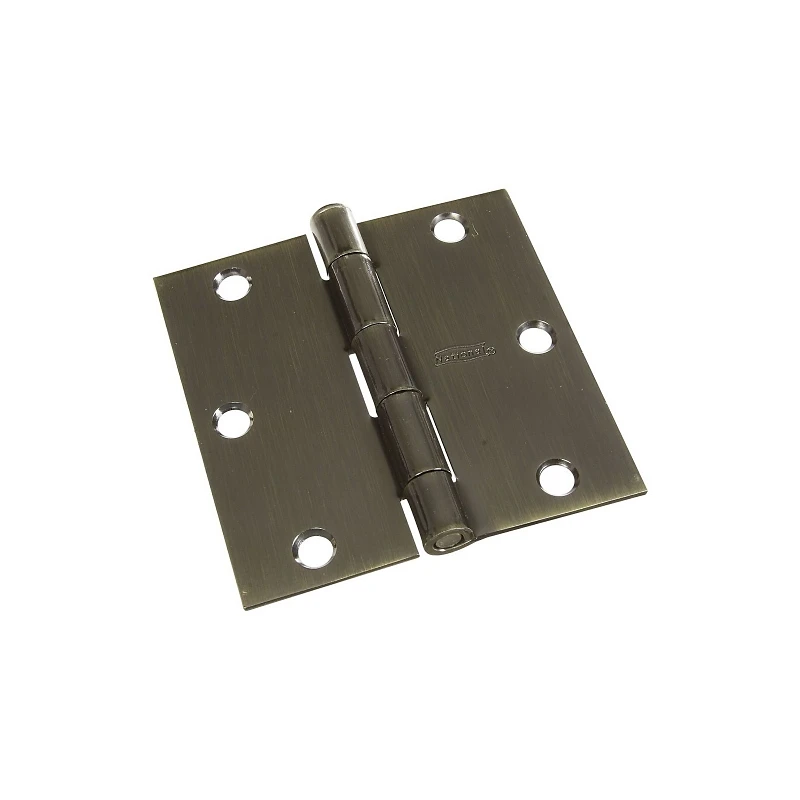 3.5-Inch Interior Door Hinge, Square-Edge, Antique Brass Finish