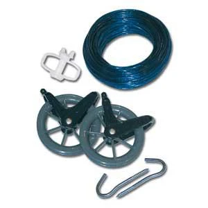 Medium-duty Clothesline Kit With 150-ft Pvc-coated Steel Line And Accessories