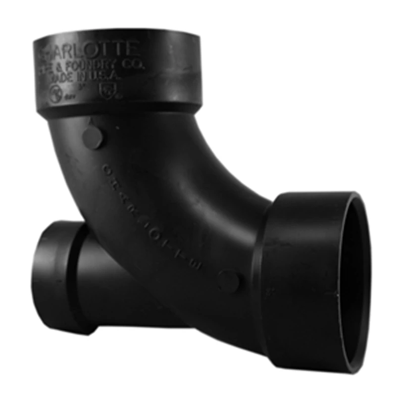 ABS Drain Waste Vent Long Sweep 90 Degree Elbow Pipe Fitting 3 Inch by 3 Inch by 2 Inch