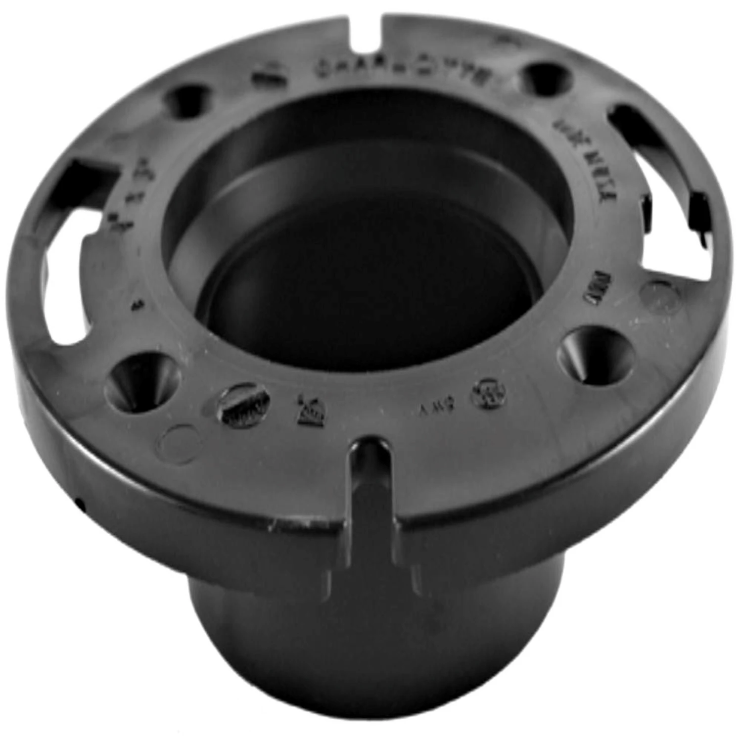 ABS Drain Waste Vent Closet Flange, 4 Inch Outer Diameter by 3 Inch Inner Diameter
