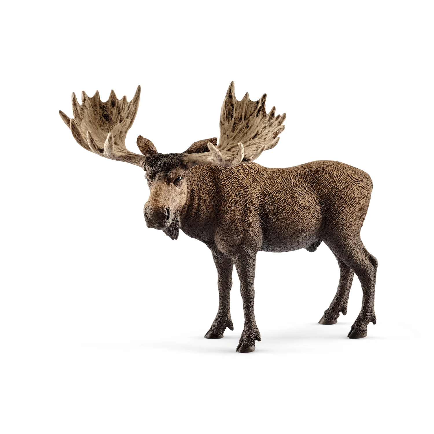 Wild Life Moose Bull Toy - Hand-painted Plastic Figure For Children