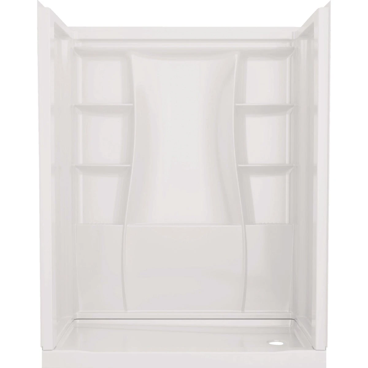 Classic 500 60 In. X 73.25 In. X 32 In. Alcove Shower Wall, White, 3-piece