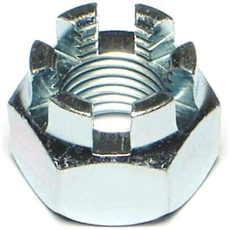 12mm-1.25 Castle Nuts - Pack Of 6 For Secure Fastening