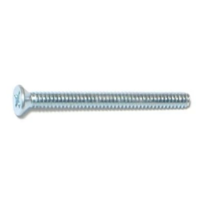 6-32 X 1-1/2 Zinc Plated Steel Phillips Flat Head Machine Screws