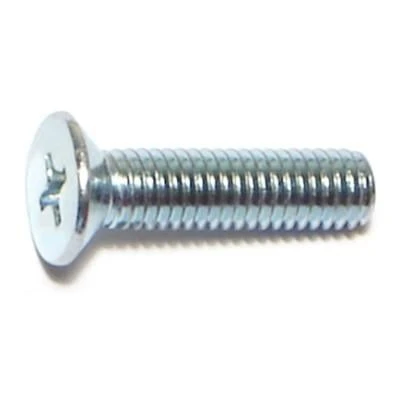5mm-0.80 X 20mm Zinc Plated Class 4.8 Steel Phillips Flat Head Machine Screws
