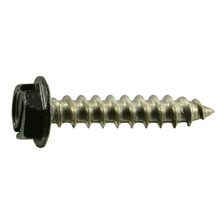 #10 X 1 Stainless Steel Black Hex Head Sheet Metal Screws - 18-8 Grade