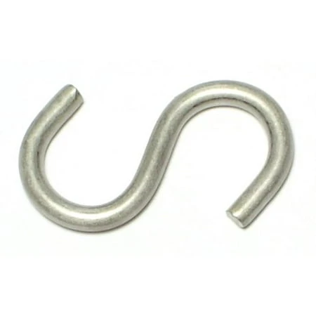 1/8 x 1-1/2 18-8 Stainless Steel Medium Wire S Hooks SHSS-026 (12 pcs.)