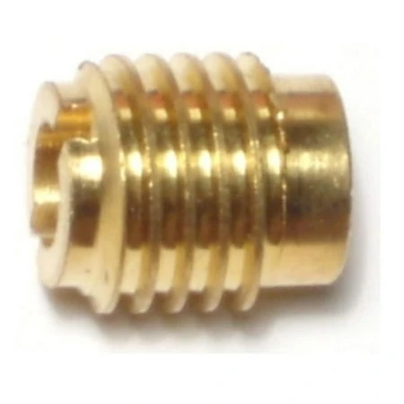 10-32 Solid Brass Wood Inserts, 1/2 Inch Length, Fine Thread
