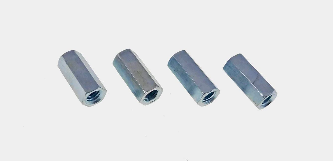 1/4-20 Zinc Coarse Coupling Nuts