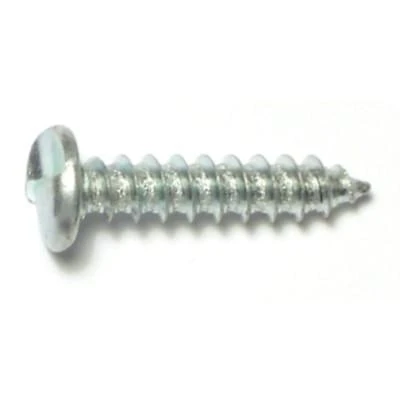 #12 X 1 Zinc Plated Steel One-way Slotted Pan Head Sheet Metal Screws