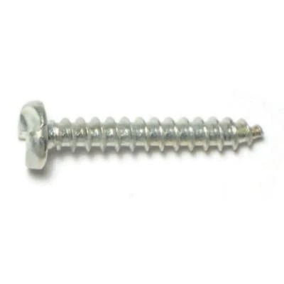 #10 X 1-1/4 Zinc Plated Steel One-way Slotted Pan Head Sheet Metal Screws