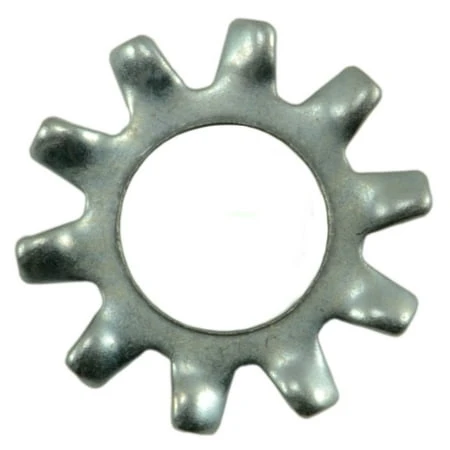 #10 Zinc Plated Grade 2 Steel External Tooth Lock Washers - 3/16 X 13/32