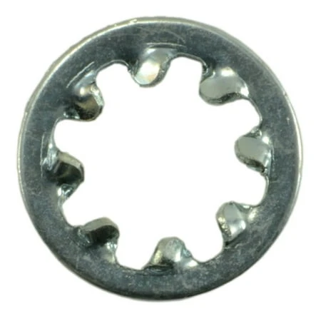 #8 Zinc Plated Internal Tooth Lock Washers - 5/32 X 11/32 Grade 2 Steel