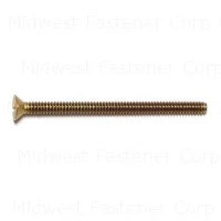 Midwest Fastener 6-32 X 2 In. Brass Coarse Thread Slotted Flat Head Machine Screws