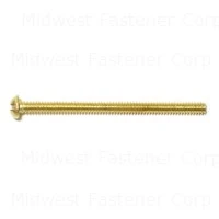 Midwest Fastener 6-32 X 2 In. Brass Coarse Thread Slotted Round Head Machine Screws