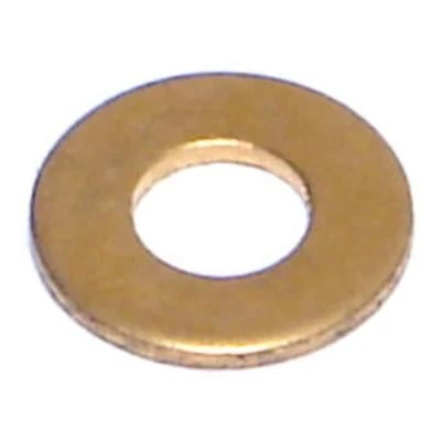#10 X 13/64 X 7/16 Brass Flat Washers - Pack Of 100