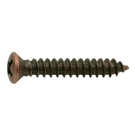#8 X 1 Bronze Phillips Oval Decorative Sheet Metal Screws - 100 Count