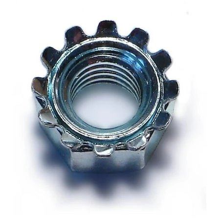 3/8-16 Zinc Plated Grade 2 Steel Coarse Thread Keps Lock Nuts