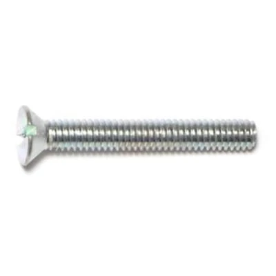 8-32 X 1-1/4 Zinc Plated Steel Slotted Flat Head Machine Screws