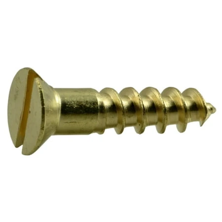 8X3/4" SLT FLT HD WOOD SCREW BR