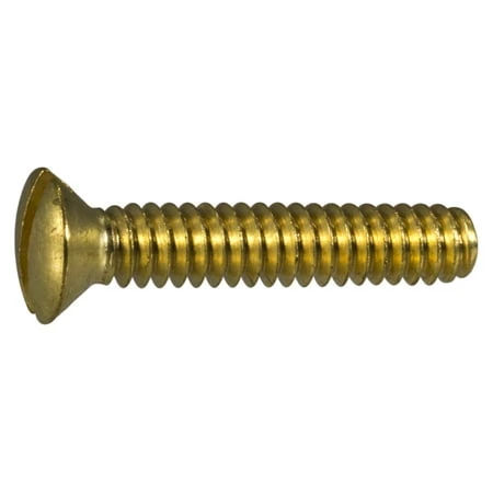 10-24 X 1 Brass Slotted Oval Head Machine Screws - Coarse Thread