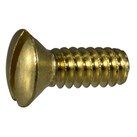 10-24 X 1/2 Brass Slotted Oval Head Machine Screws - Coarse Thread