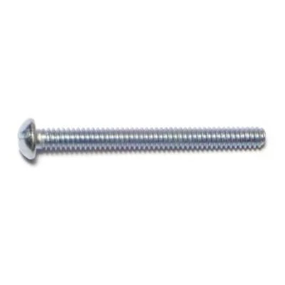 10-24 X 2 Zinc Plated Steel Coarse Thread Slotted Round Head Machine Screws