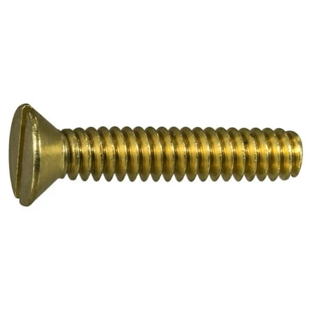 10-24 X 1 Brass Slotted Flat Head Machine Screws - Coarse Thread