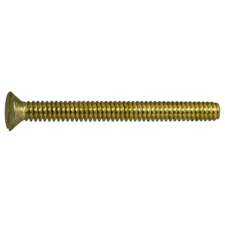 10-24 X 2 Brass Coarse Thread Slotted Flat Head Machine Screws Msfb-228