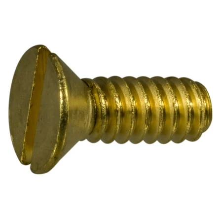 Midwest Fastener 10-24 X 1/2 In. Brass Coarse Thread Slotted Flat Head Machine Screws