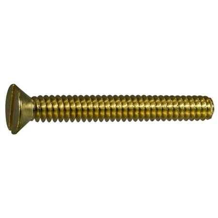 Midwest Fastener 10-24 X 1-1/2 In. Brass Coarse Thread Slotted Flat Head Machine Screws