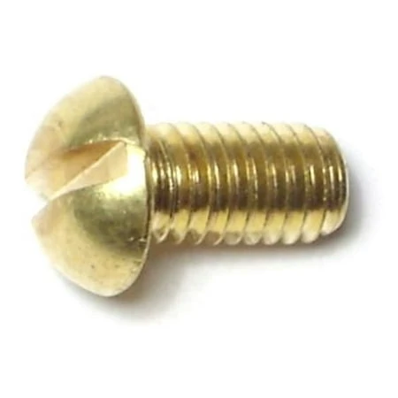 Midwest Fastener 10-32 X 3/8 In. Brass Fine Thread Slotted Round Head Machine Screws