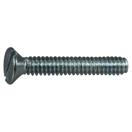 Midwest Fastener 10-24 X 1-1/4 In. Zinc Plated Steel Coarse Thread Slotted Flat Head Machine Screws