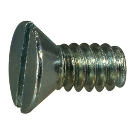 Midwest Fastener 10-24 X 3/8 In. Zinc Plated Steel Coarse Thread Slotted Flat Head Machine Screws