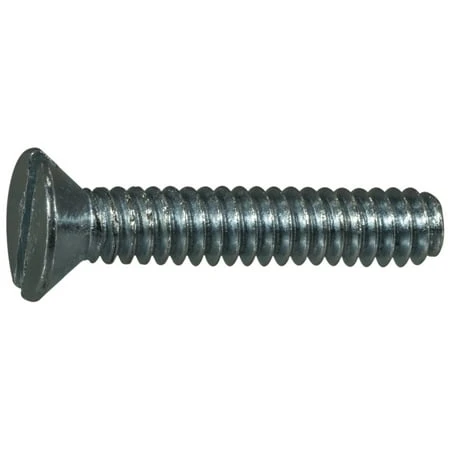 Midwest Fastener 10-24 X 1 In. Zinc Plated Steel Coarse Thread Slotted Flat Head Machine Screws