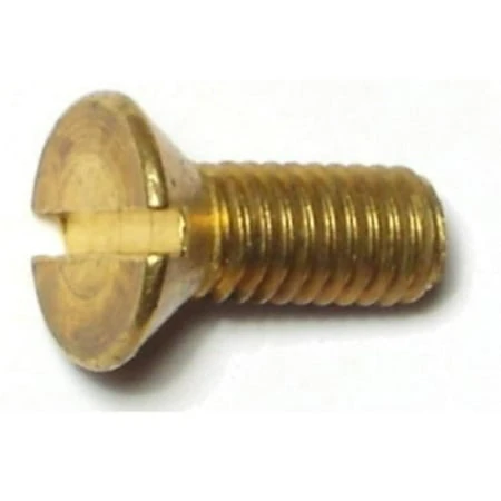 Midwest Fastener 10-32 X 1/2 In. Brass Fine Thread Slotted Flat Head Machine Screws