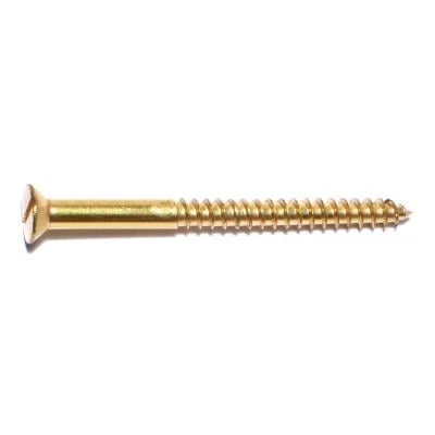 10X21/2" SL FL HD WD SCREW BRASS
