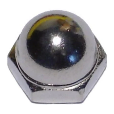 10-32 Nickel Plated Brass Fine Thread Acorn Cap Nuts - Model Cnb-051