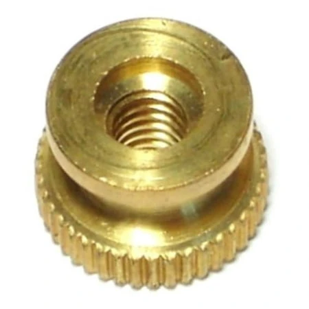 8-32 Brass Coarse Thread Knurled Nuts - Durable Fasteners For Various Applications