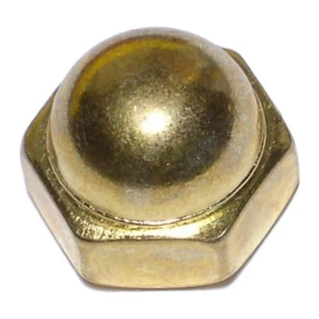 3/8-16 Solid Brass Acorn Cap Nuts - Coarse Thread, Model Cnb-063