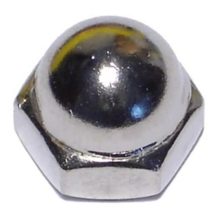 1/4-20 Nickel Plated Brass Coarse Thread Acorn Cap Nuts - Durable Fastening Solution