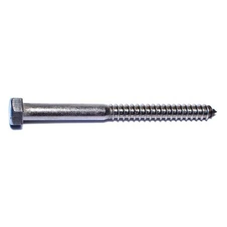 1/2 X 6 Stainless Steel Hex Lag Screws - 18-8 Grade