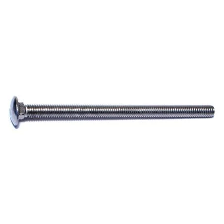 3/8-16 X 6 Inch Stainless Steel Coarse Thread Carriage Bolts - 18-8 Grade