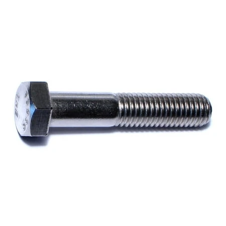 1/2-13 X 2-1/2 Stainless Steel Coarse Hex Cap Screws - 18-8 Grade