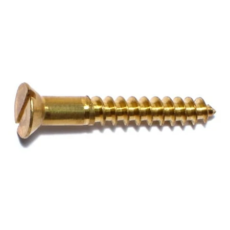 12X1-1/2" SL FL HD WOOD SCREW BR