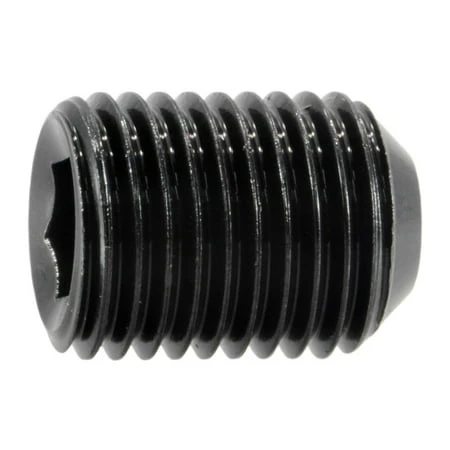 3/8-24 X 1/2 Black Oxide Steel Fine Thread Hex Socket Headless Set Screws