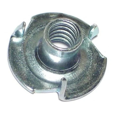 1/4-20 X 5/16 Zinc Plated Steel Pronged T-nuts For Coarse Thread Applications