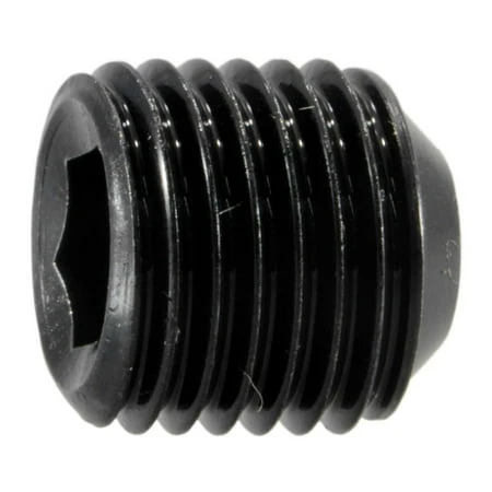 3/8-24 X 3/8 Black Oxide Steel Fine Thread Hex Socket Headless Set Screws